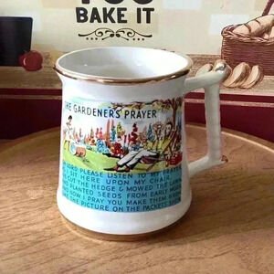 Vintage Prince William  Ware pottery 'The Gardeners Prayer' mug